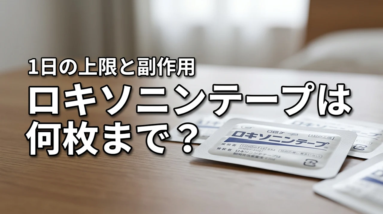 ロキソニンテープは何枚まで貼れるか不安な方へ！貼りすぎの副作用と使用制限を解説