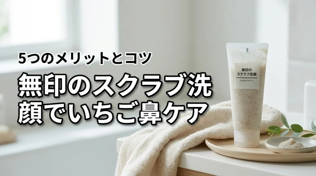無印のスクラブ洗顔はいちご鼻に効果あり？5つのメリットと使い方のコツを解説
